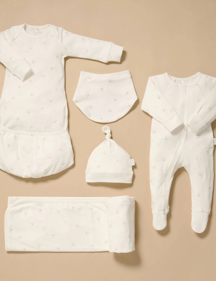 Purebaby Organic Vanilla Bear Welcome Baby Pack $120+ Value