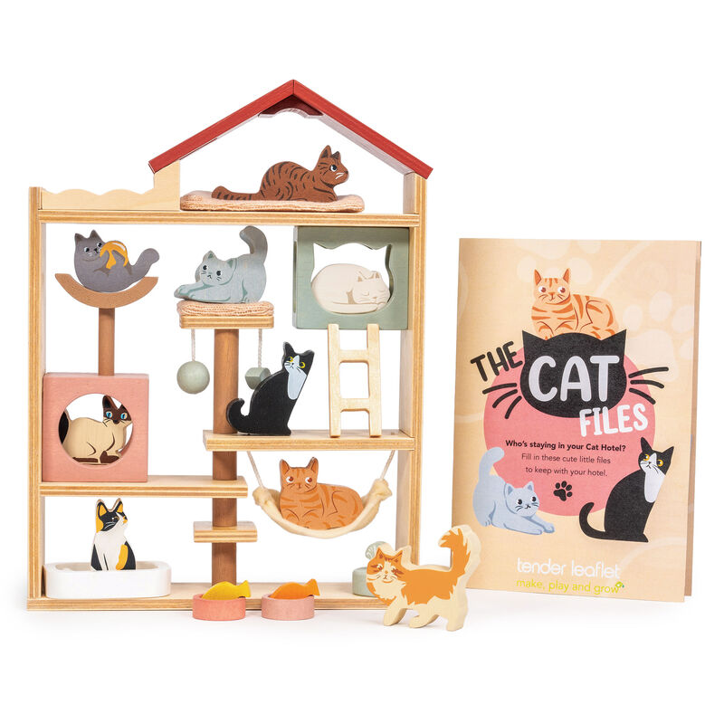 Purrfect Stay Cat Hotel Wooden Play Set