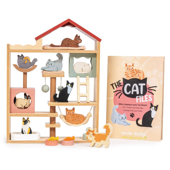 Purrfect Stay Cat Hotel Wooden Play Set