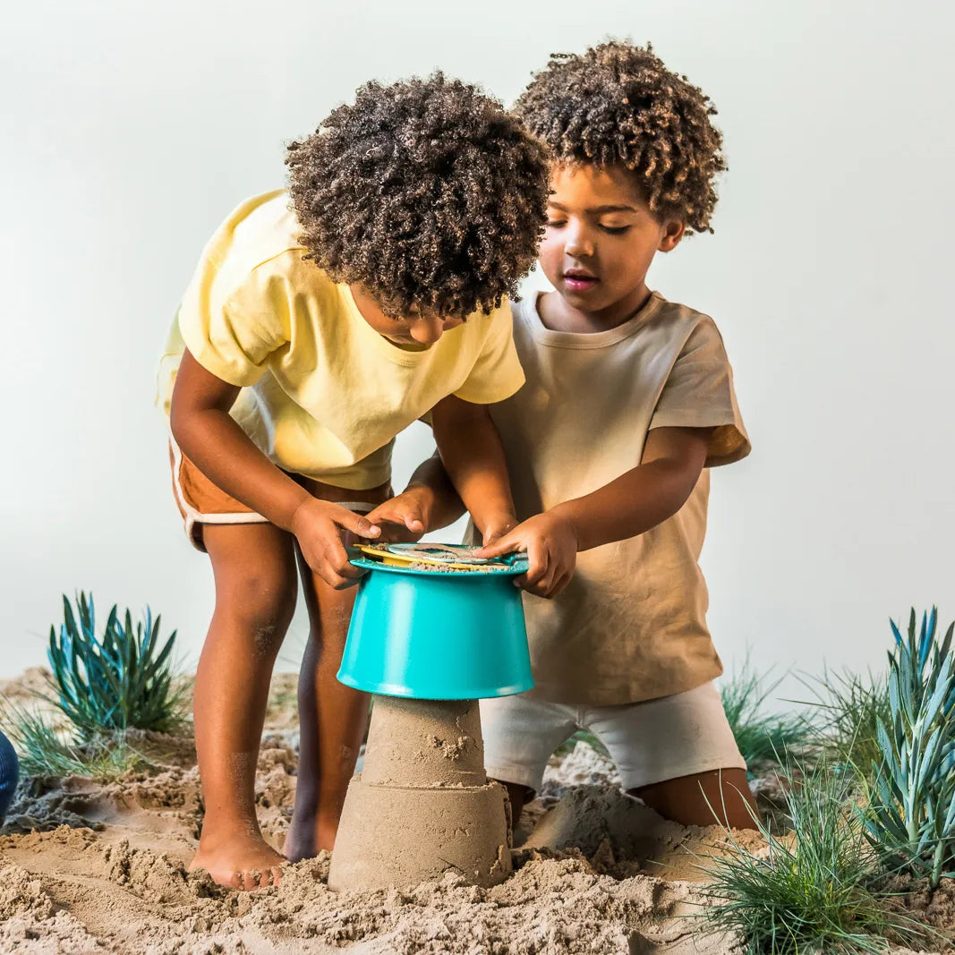 Quut Alto Sandcastle Creator Set - Lagoon Green + Mellow Yellow + Vintage Blue