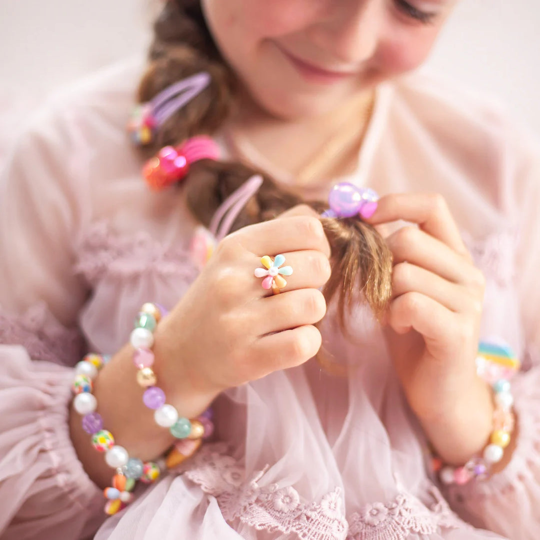 Mon Coco Adjustable Ring -  Rainbow Petal