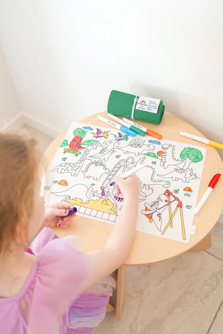 Reusable Scribble Mat Set | Dino Motions