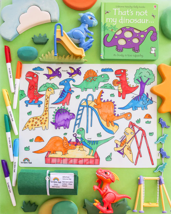 Reusable Scribble Mat Set | Dino Motions