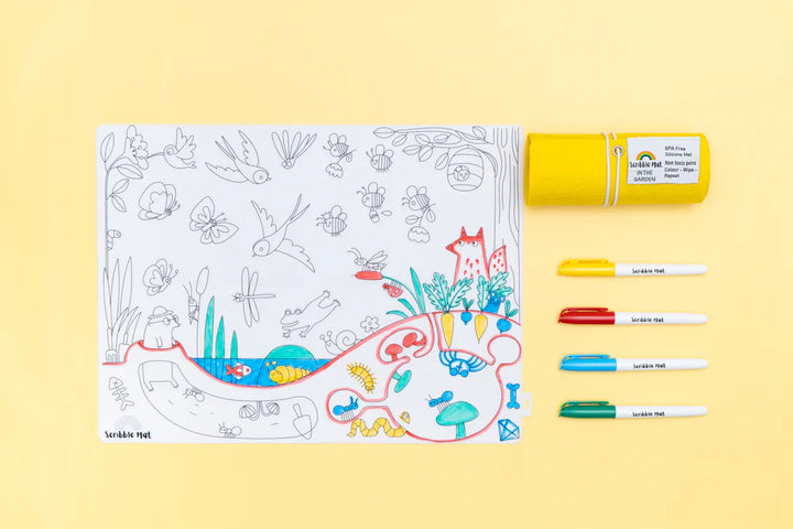 Reusable Scribble Mat Set | In The Garden