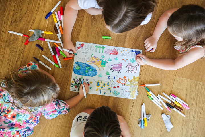 Reusable Scribble Mat Set | On the Farm