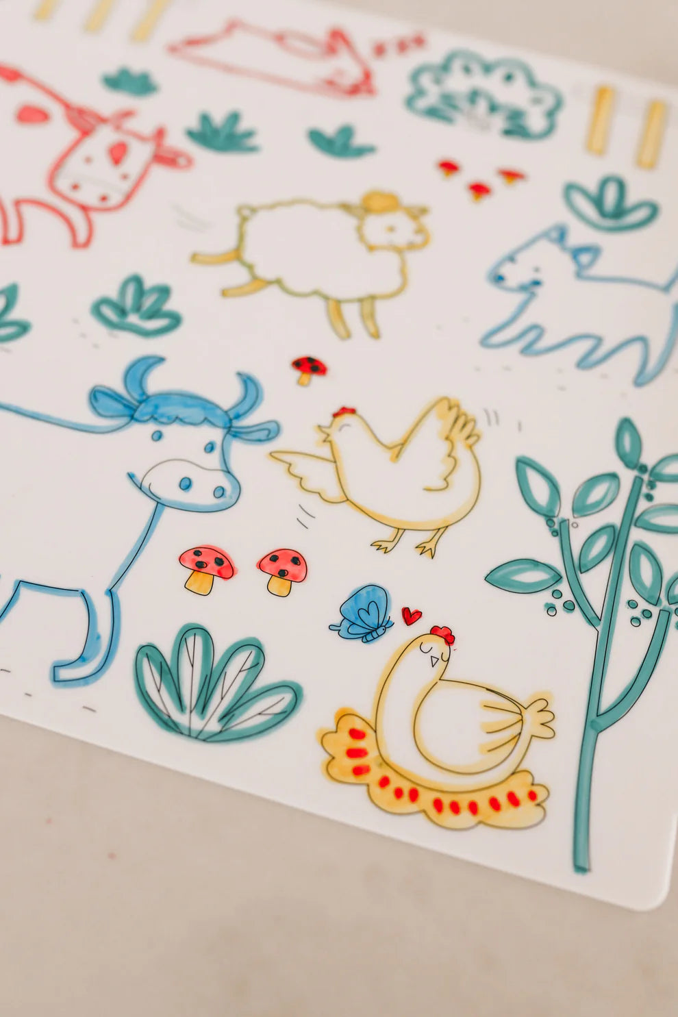 Reusable Scribble Mat Set | On the Farm