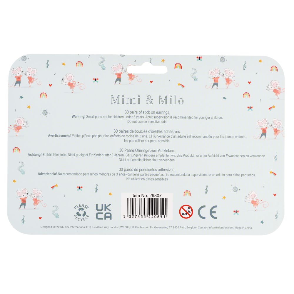 Kids Stick-On Earrings - Mimi and Milo