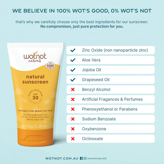 Wotnot Moisturising Family Sunscreen SPF 30 150g