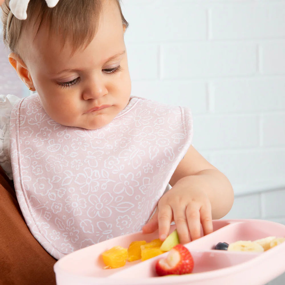 Silicone Suction Plate Feeding Set - Light Pink