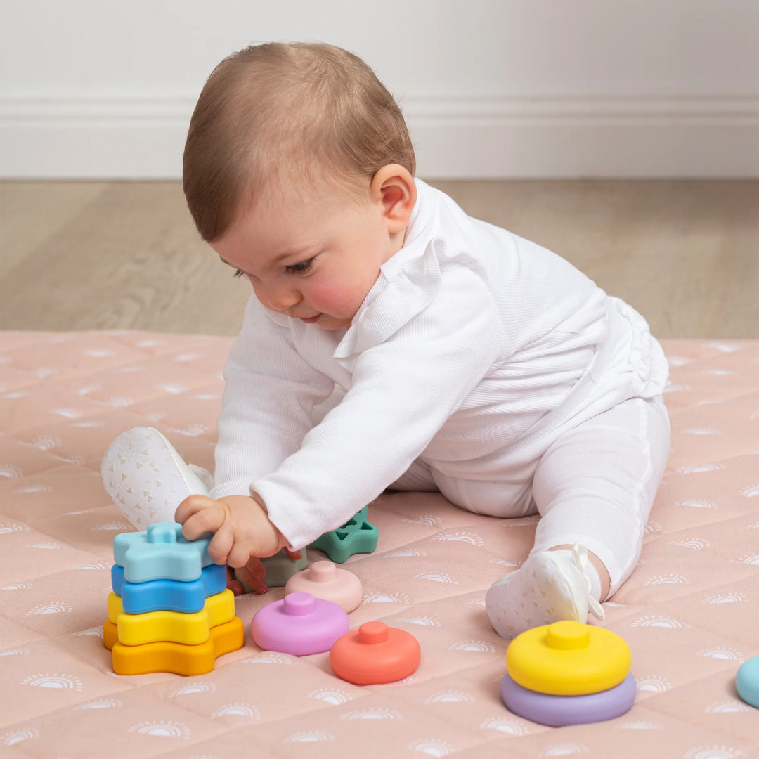 Silicone Ring Stacking Tower - Sorbet