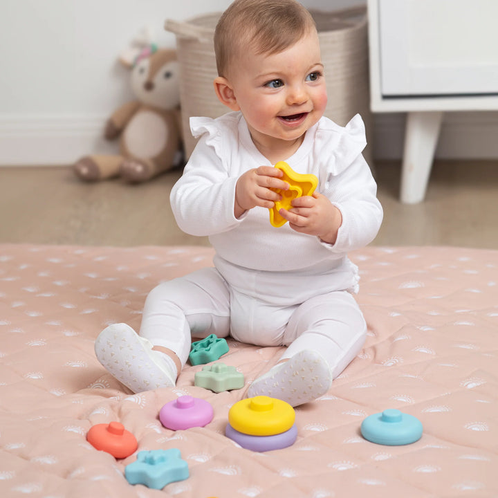Silicone Ring Stacking Tower - Sorbet