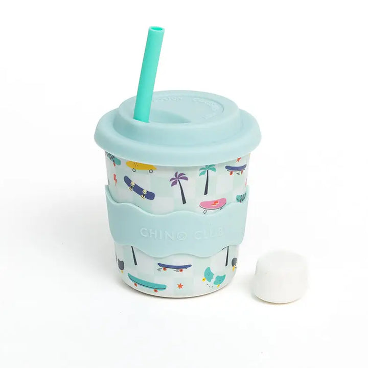 Skateboard Kids Keep Cup 240ml + Straw