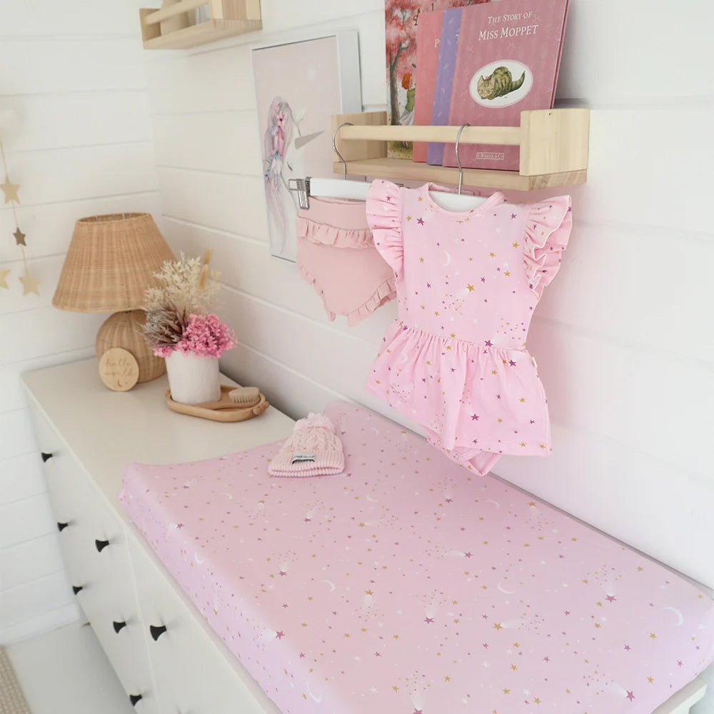 Snuggle Hunny Bassinet Sheet & Change Pad Cover - Twinkle