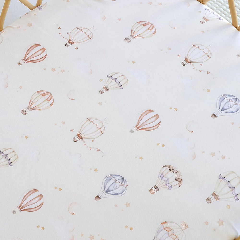 Snuggle Hunny Bassinet Sheet & Change Pad Cover - Up & Away