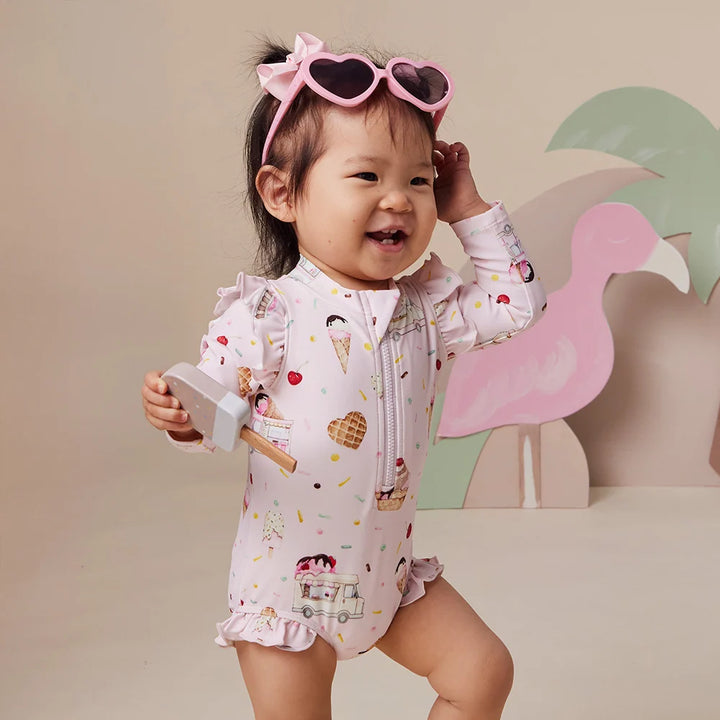 Snuggle Hunny Frill Swimsuit - Ice Creams