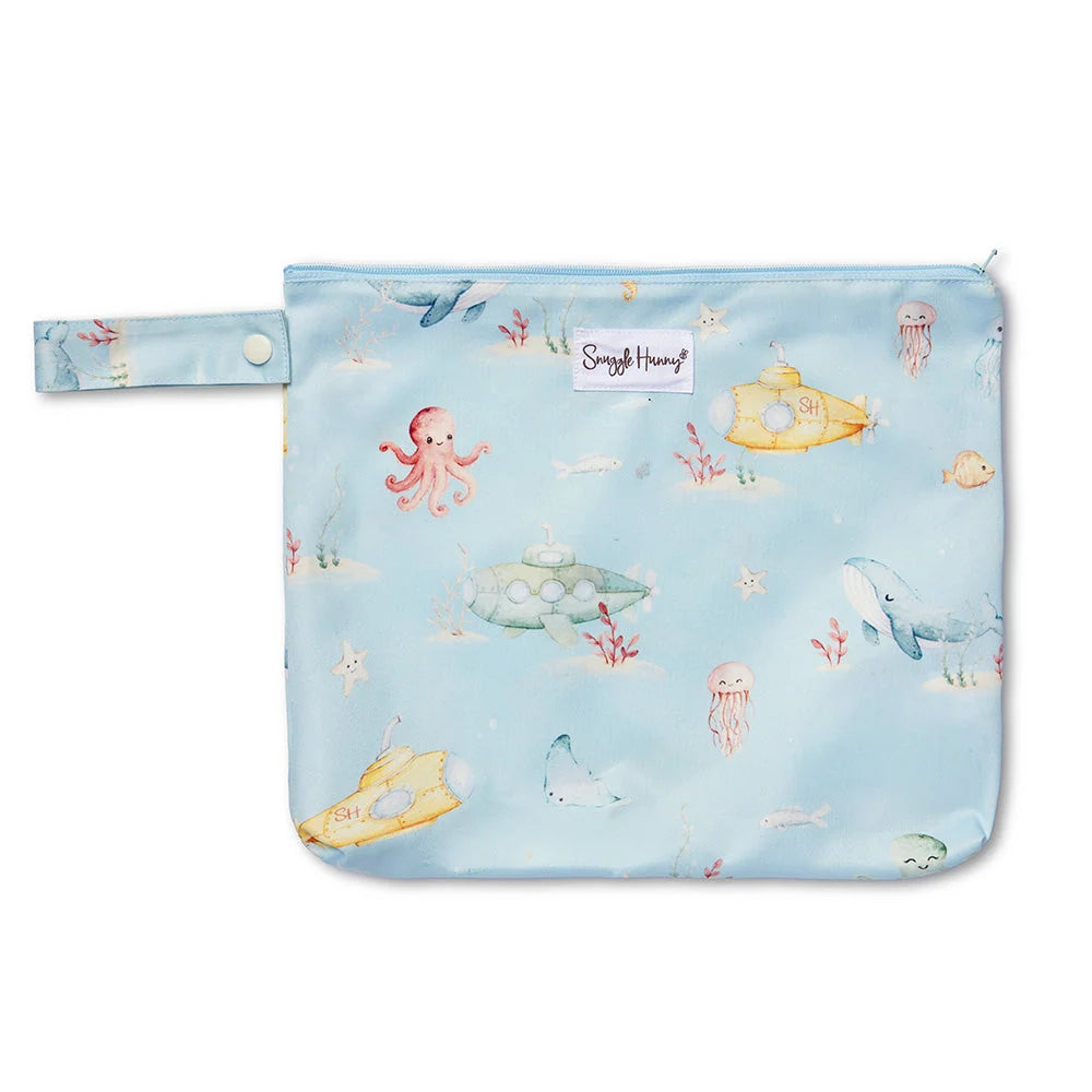 Snuggle Hunny Medium Wet Bag - Blue Little Subs