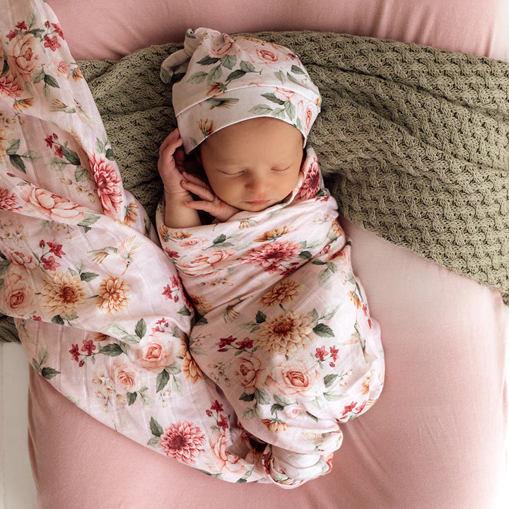 Snuggle Hunny Organic Cotton Muslin Wrap - Birds & Blooms