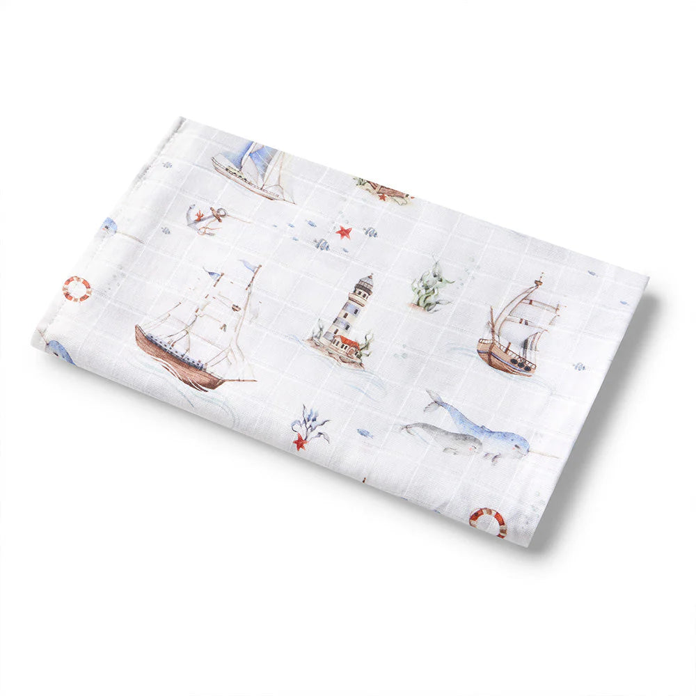Snuggle Hunny Organic Cotton Muslin Wrap - Set Sail