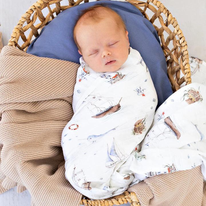Snuggle Hunny Organic Cotton Muslin Wrap - Set Sail