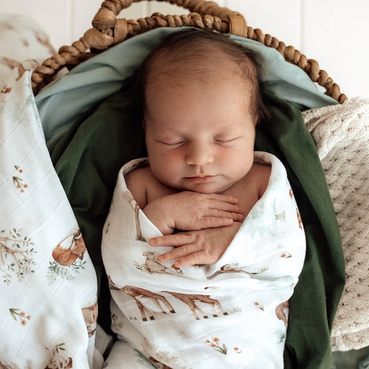 Snuggle Hunny Organic Cotton Muslin Wrap - Woodland Tales
