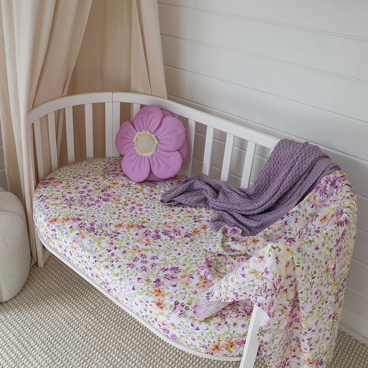 Snuggle Hunny Organic Fitted Jersey Cotton Cot Sheet - Isla