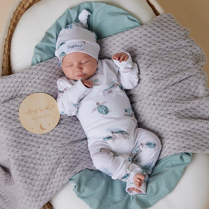 Snuggle Hunny Organic Growsuit - Turtle Size 1
