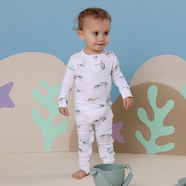 Snuggle Hunny Organic Growsuit - Turtle Size 1