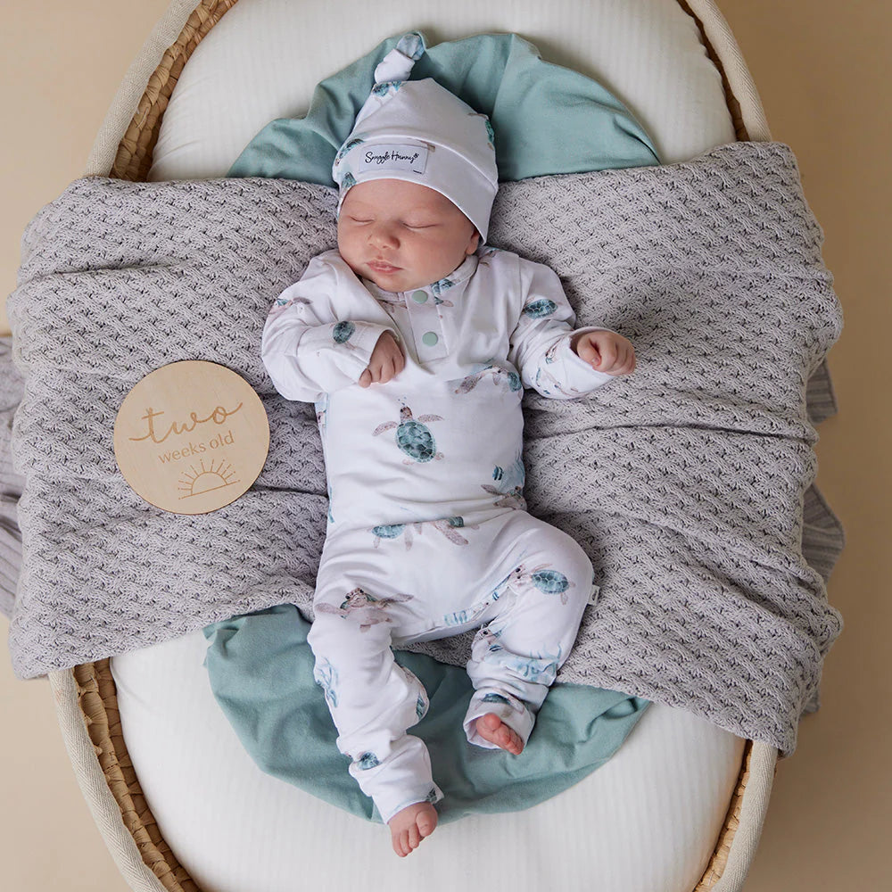 Snuggle Hunny Organic Growsuit - Turtle Size 1