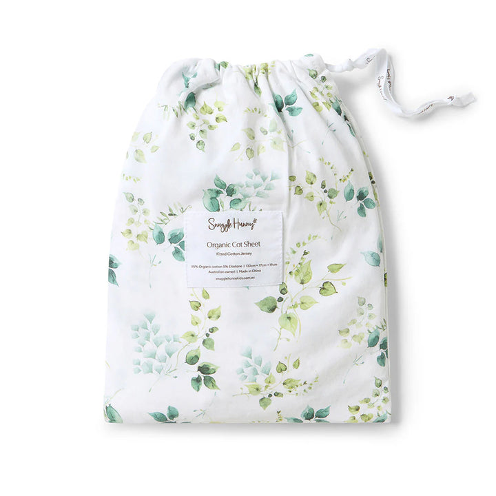 Snuggle Hunny Organic Fitted Jersey Cotton Cot Sheet - Eden