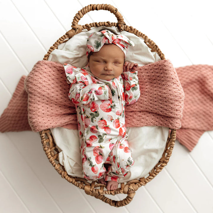 Snuggle Hunny Organic Snugglesuit - Strawberry