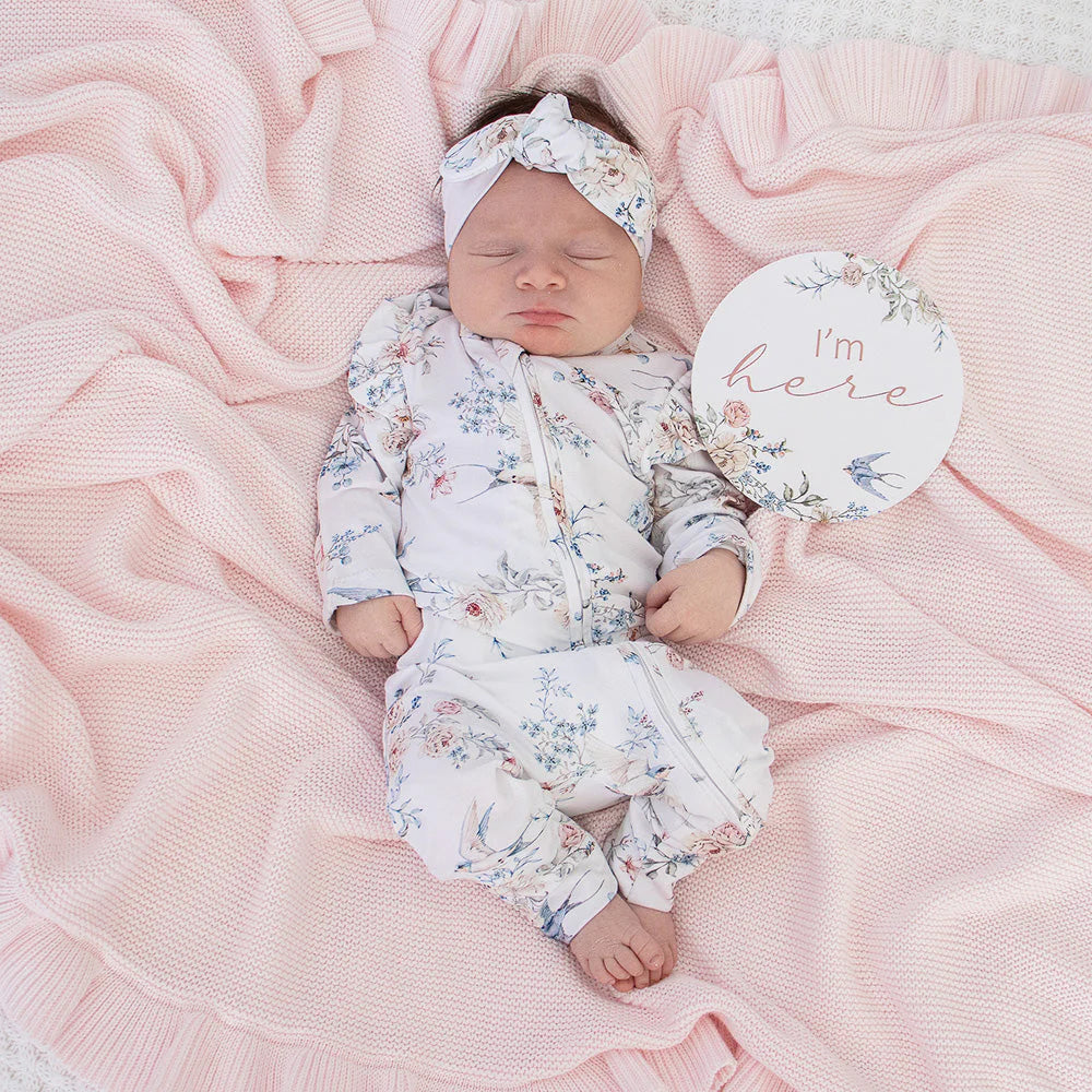 Snuggle Hunny Organic Snugglesuit - Sweet Swallows