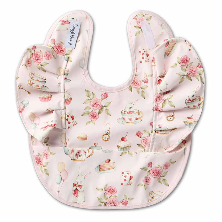 Snuggle Hunny Waterproof Frill Snuggle Bib - Alice’s Tea Party