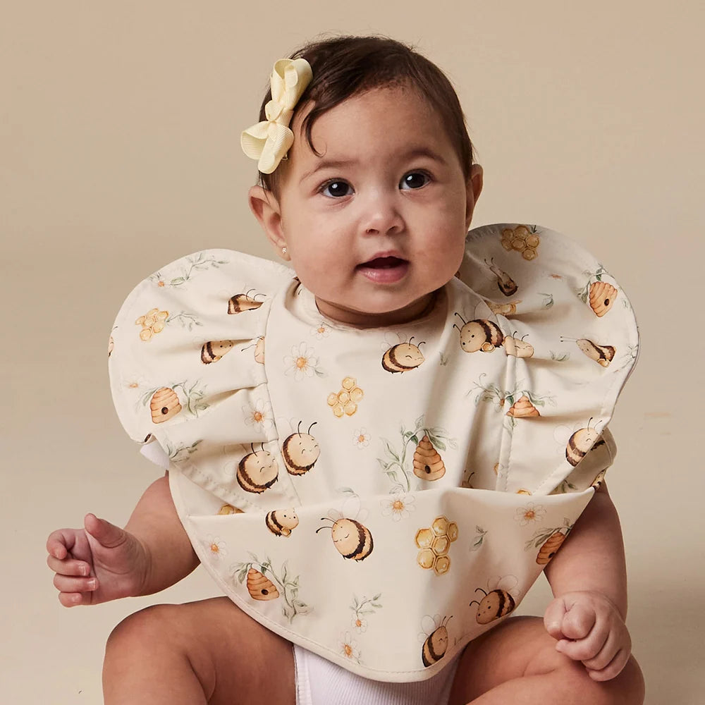Snuggle Hunny Waterproof Frill Snuggle Bib - Bumblebees
