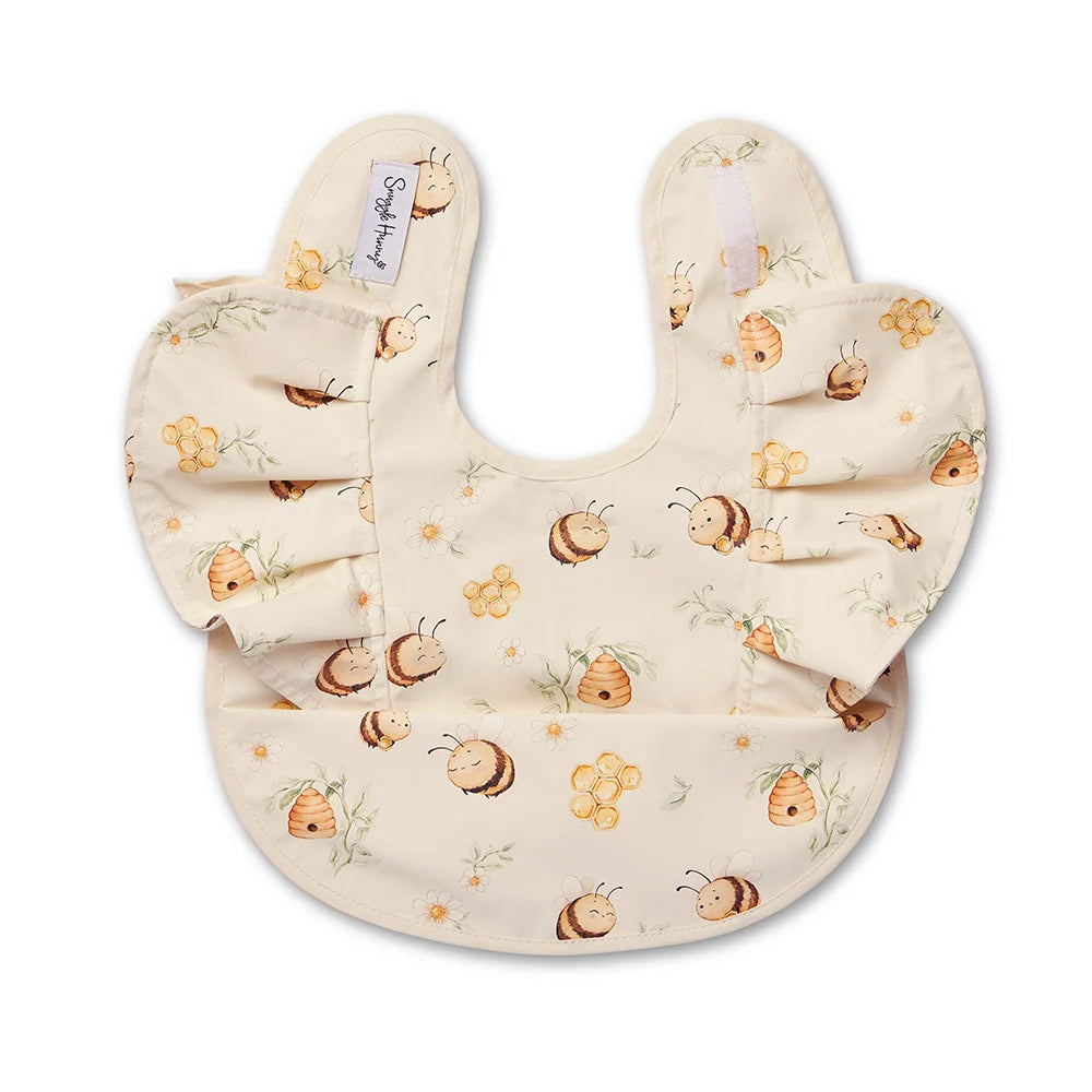 Snuggle Hunny Waterproof Frill Snuggle Bib - Bumblebees