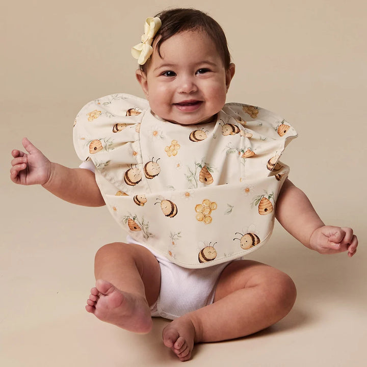 Snuggle Hunny Waterproof Frill Snuggle Bib - Bumblebees