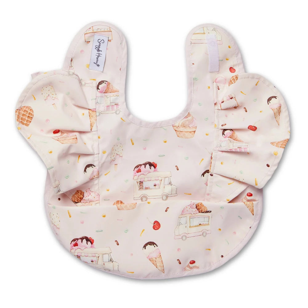 Snuggle Hunny Waterproof Frill Snuggle Bib - Ice Cream