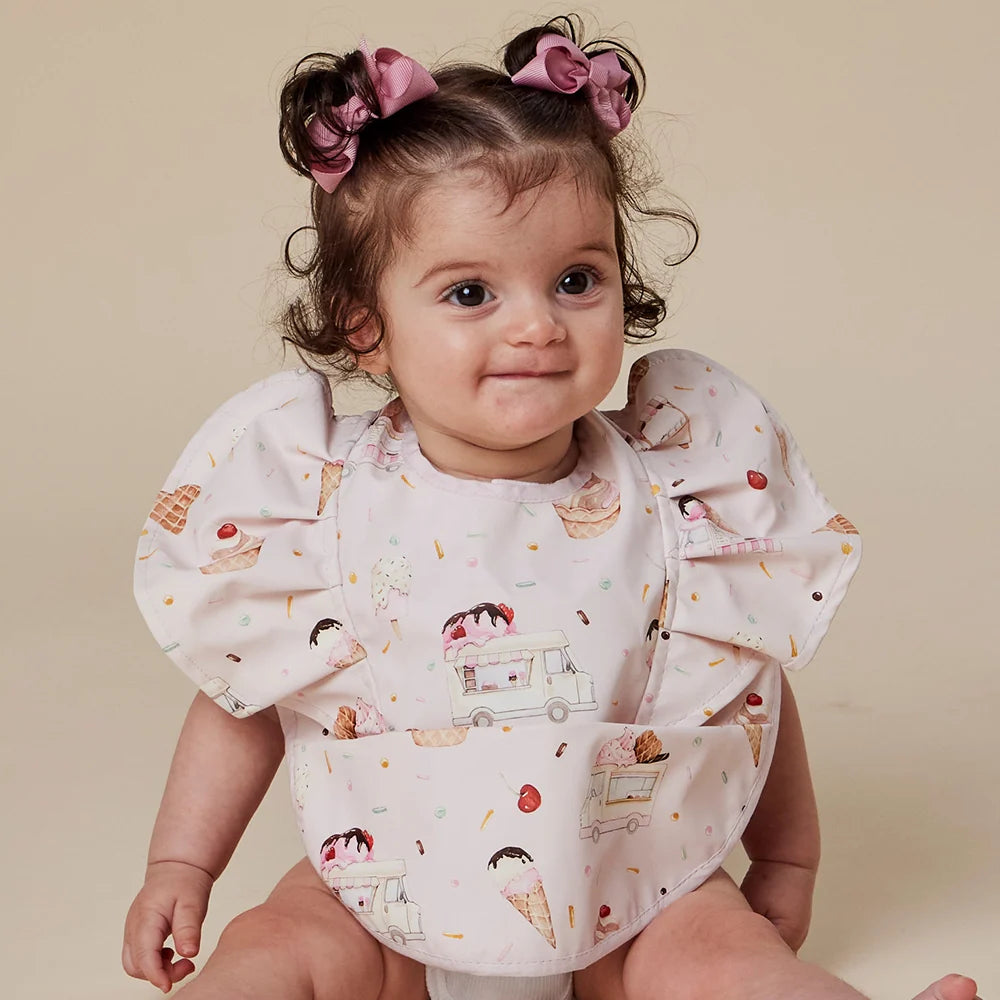 Snuggle Hunny Waterproof Frill Snuggle Bib - Ice Cream