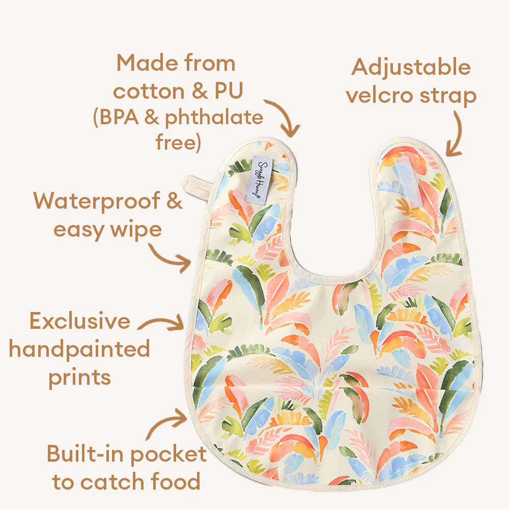 Snuggle Hunny Waterproof Snuggle Bib - Summer Palm