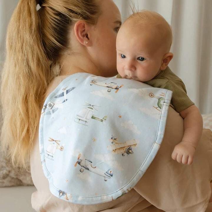 Snuggle Hunny Organic Cotton Burp Cloth - Taking Flight