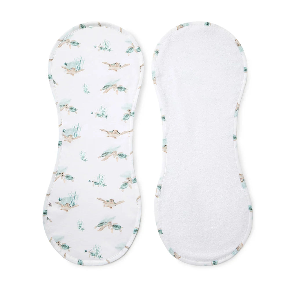 Snuggle Hunny Organic Cotton Burp Cloth - Turtle