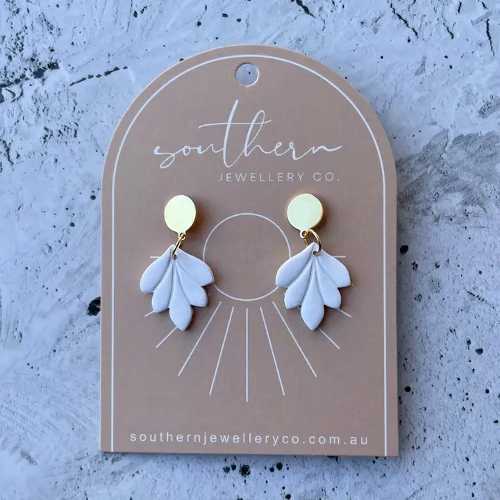 Southern Jewellery Co Cassie White Earrings