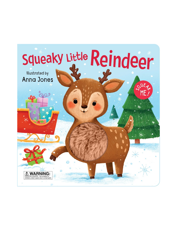 Squeaky Plush Board Book - Squeaky Little Reindeer