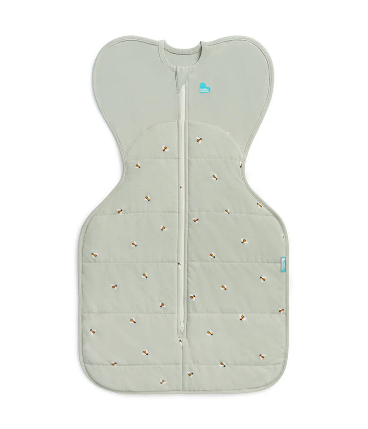 Love to Dream Swaddle Up™ Quilted Stretch Cotton 2.5 TOG - Olive Bees