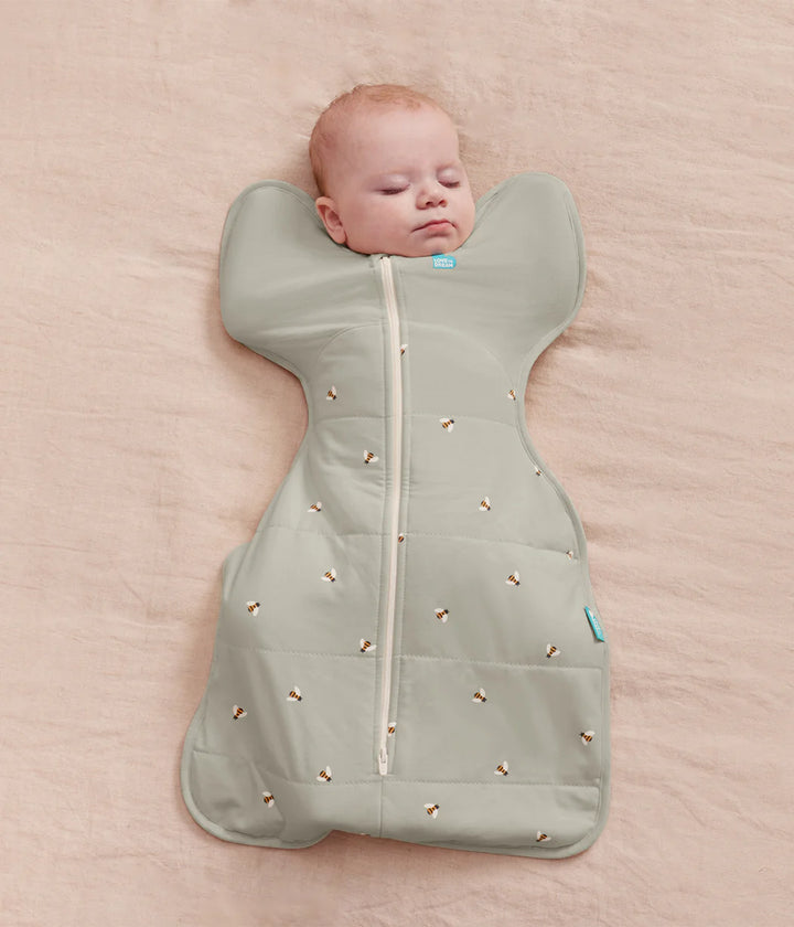 Love to Dream Swaddle Up™ Quilted Stretch Cotton 2.5 TOG - Olive Bees