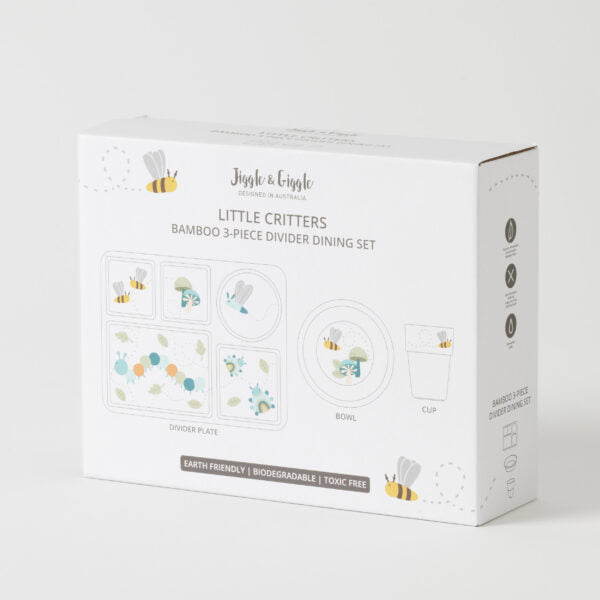 Little Critters Bamboo 3pc Divider Dining Set - Assorted