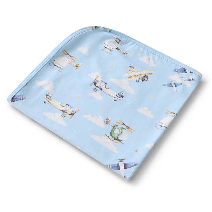 Snuggle Hunny Baby Jersey Wrap & Beanie Set - Taking Flight