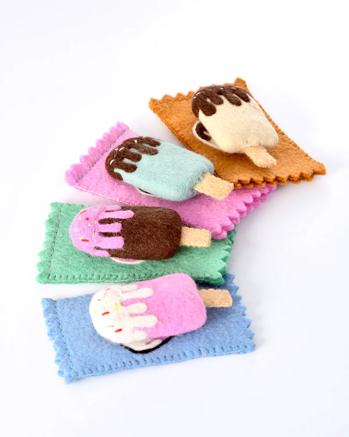 Felt Ice Cream Popsicle Toy With Wrapper