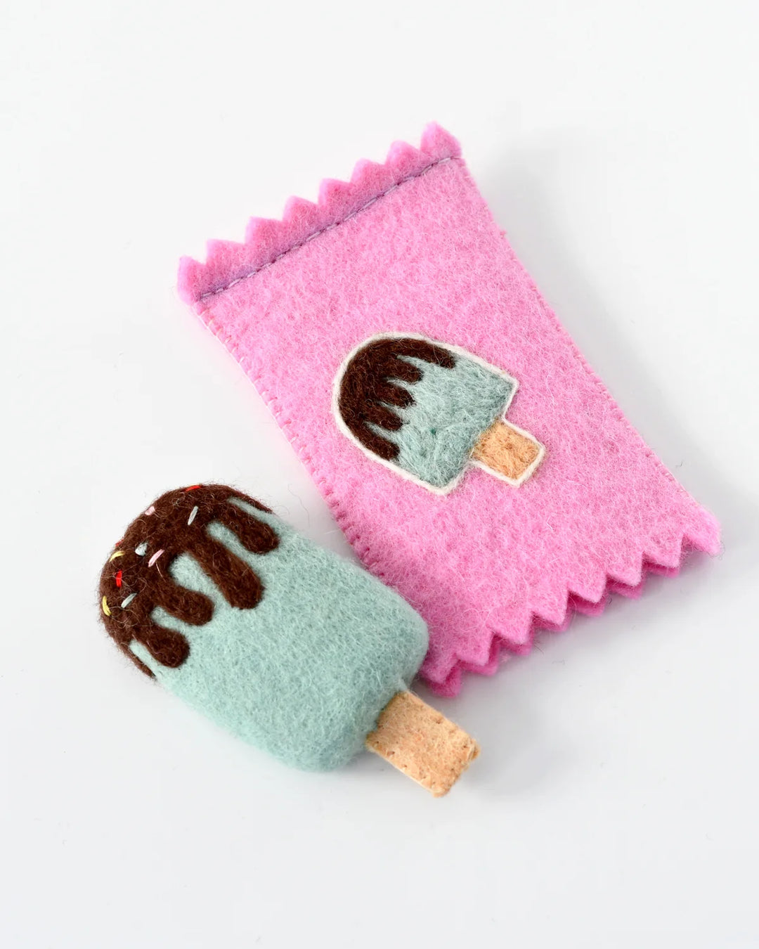 Felt Ice Cream Popsicle Toy With Wrapper