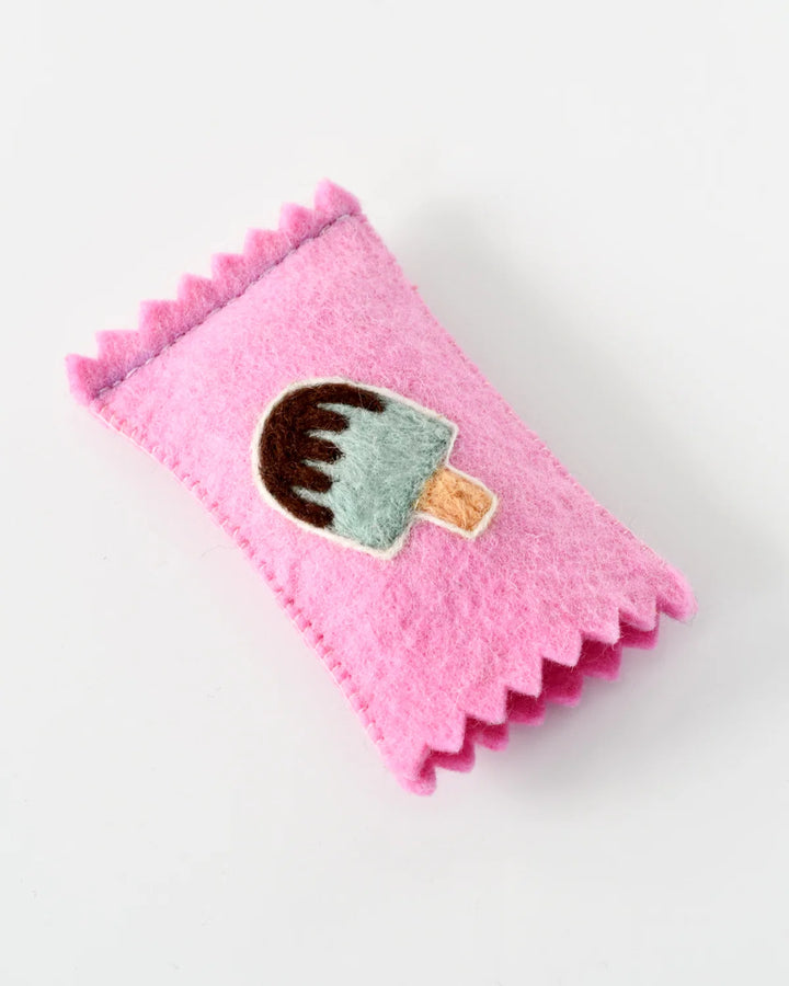 Felt Ice Cream Popsicle Toy With Wrapper