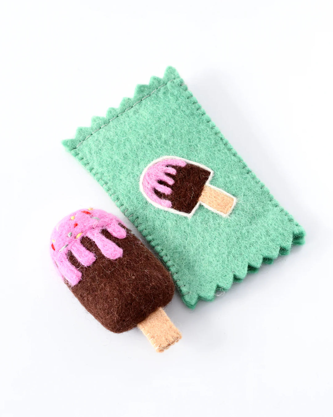 Felt Ice Cream Popsicle Toy With Wrapper